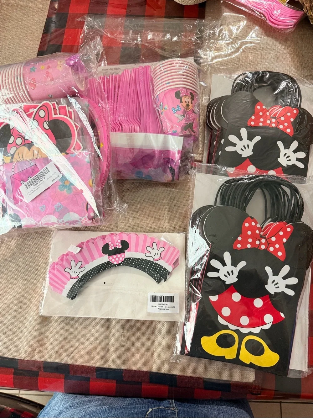 Pink Minnie Mouse Style Party Tableware Set - Unbranded